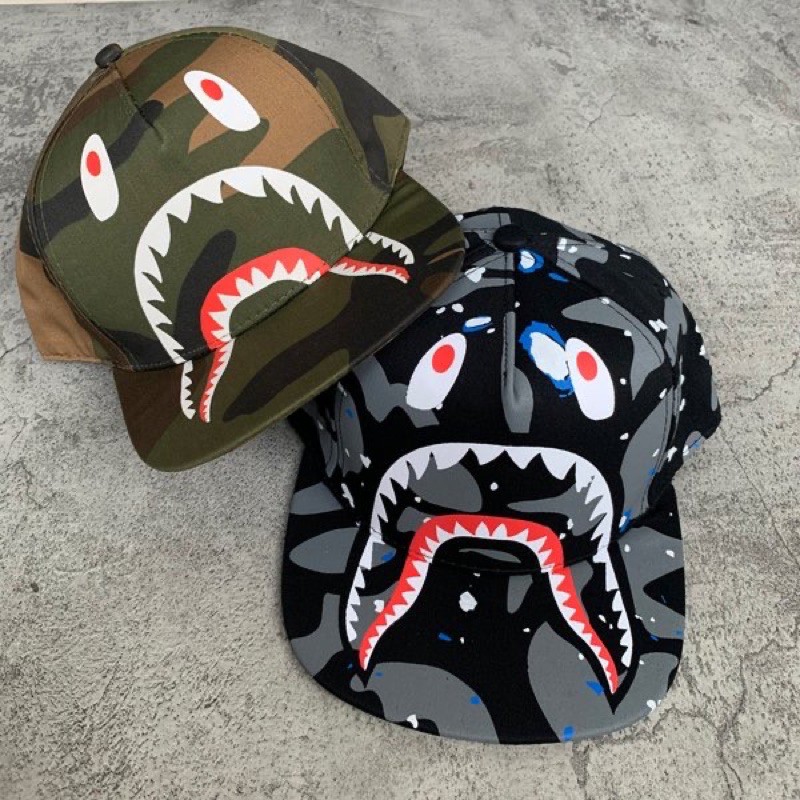Topi Snapback Ukuran Dewasa Bape Shark Import