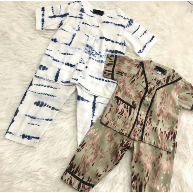 PAJAMAS ANAK - PIYAMA ANAK - PIYAMA TIE DYE - PIYAMA MACAN - BAJU TIDUR ANAK - BAJU TIE DYE