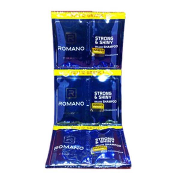 6 pcs ROMANO SACHET SHAMPOO COWOK 10ml x 6