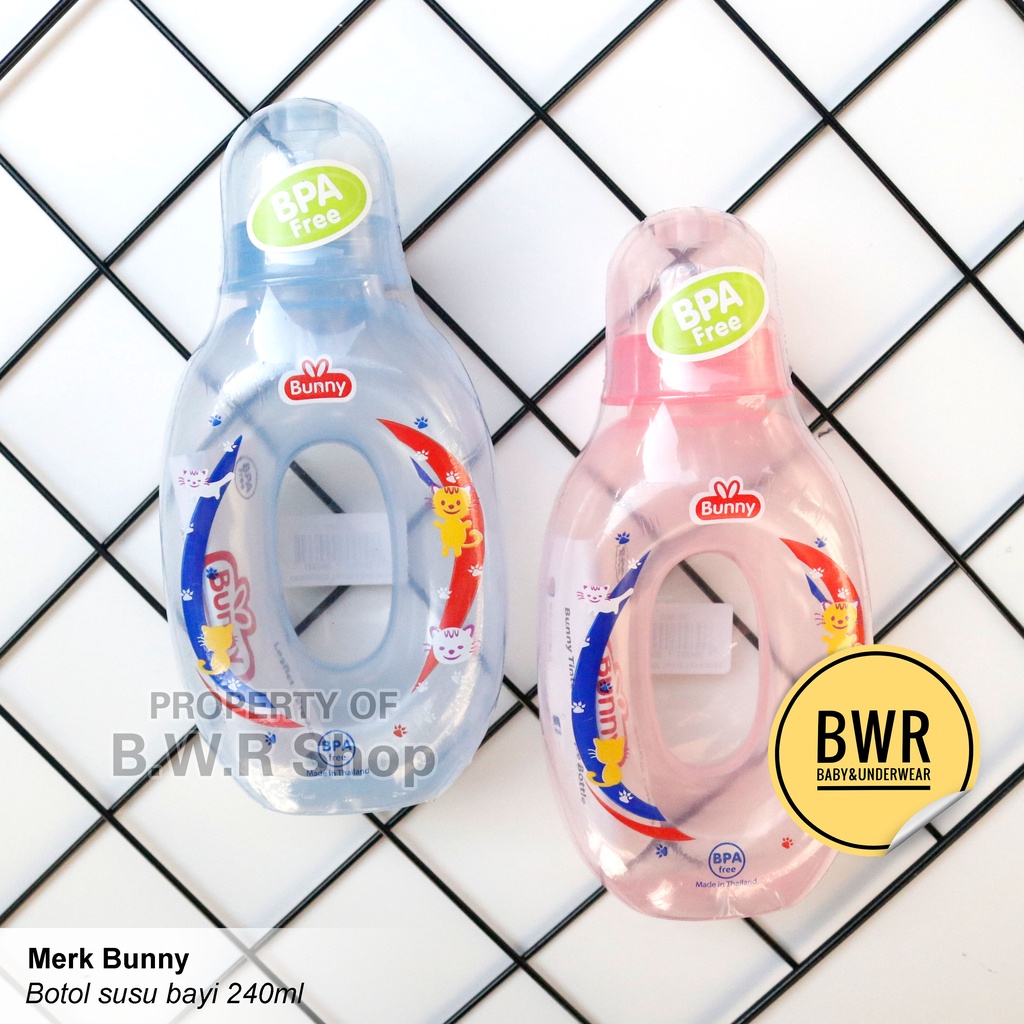 Botol Susu Bunny Donat 240ml / Botol Susu Bayi ASI Oval / Milk Baby Bottle Donut BPA Free | Bwr IX