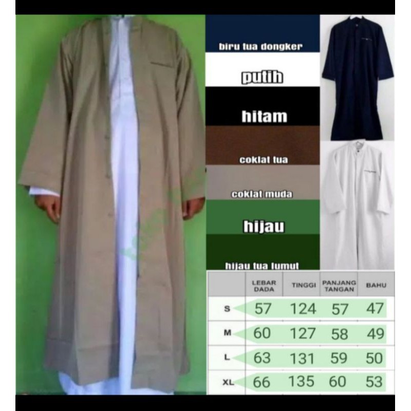 [ JUBAH HABIB ] JUBAH BELAH / JUBAH LUARAN / JUBAH MURAH/ JUBAH TEMBORO /JUBAH SANTRI