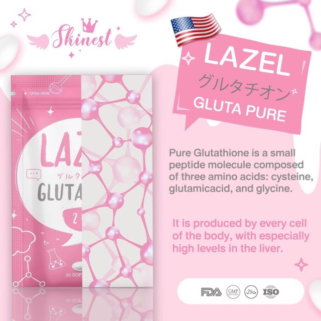 ( READY ) LAZEL PURE GLUTA BY SKINEST CLINIC LACHEL SUPLEMEN PEMUTIH 1000% ORIGINAL