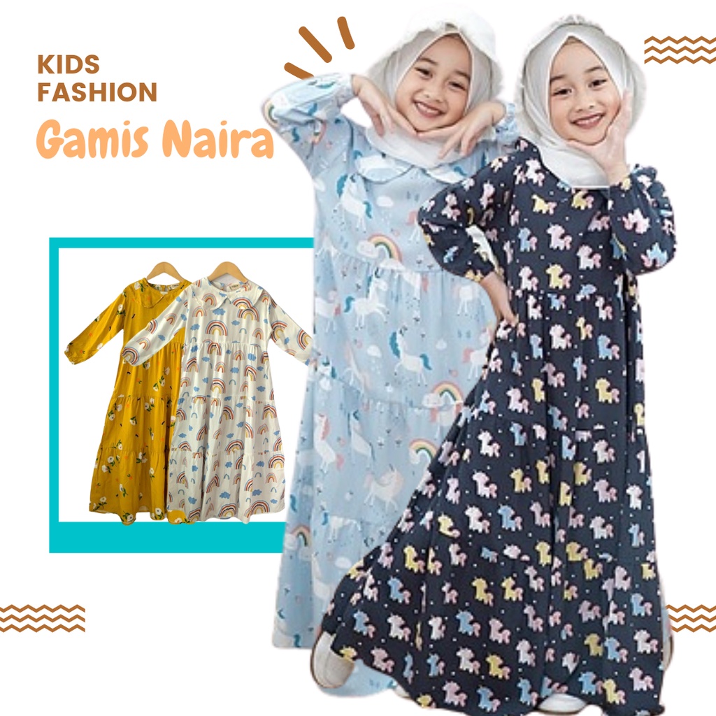 [GROSIR] GAMIS NAIRA 2-4 GAMIS RAYON ANAK NEECA KIDDOS SIZE 2,4 TAHUN