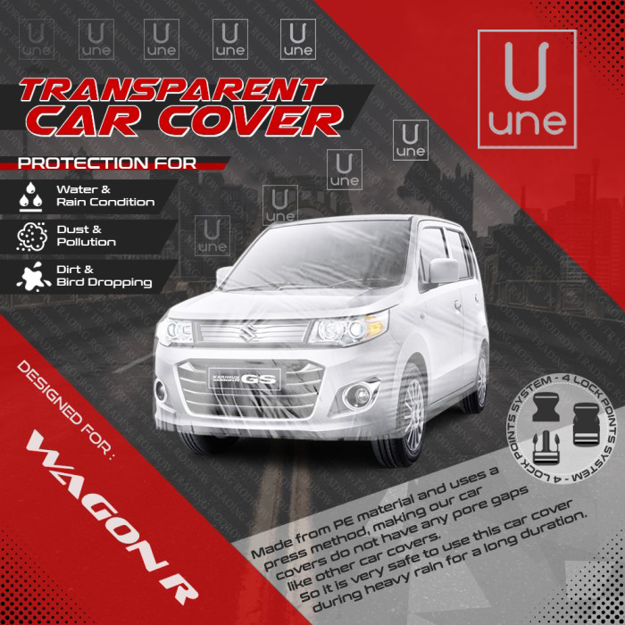 Cover Mobil Wagon R Plastik Transparan PE Waterproof