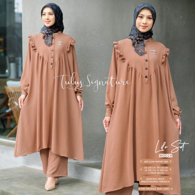 LILO SET BY TULUS SIGNATURE (SET MUSLIMAH) Setelan wanita polos premium rekomended