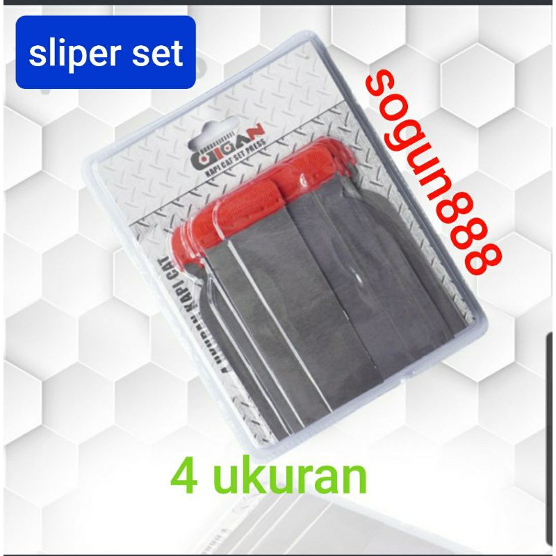 Sliper plat/kapi set.  Kape dempul.