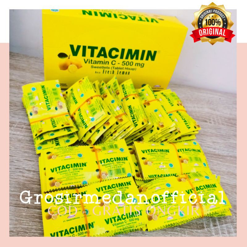 COD - VITACIMIN ORIGINAL - VITAMIN C 500 MG ISI 100 - PENCEGAH COVID - MENAMBAH DAYA TAHAN TUBUH