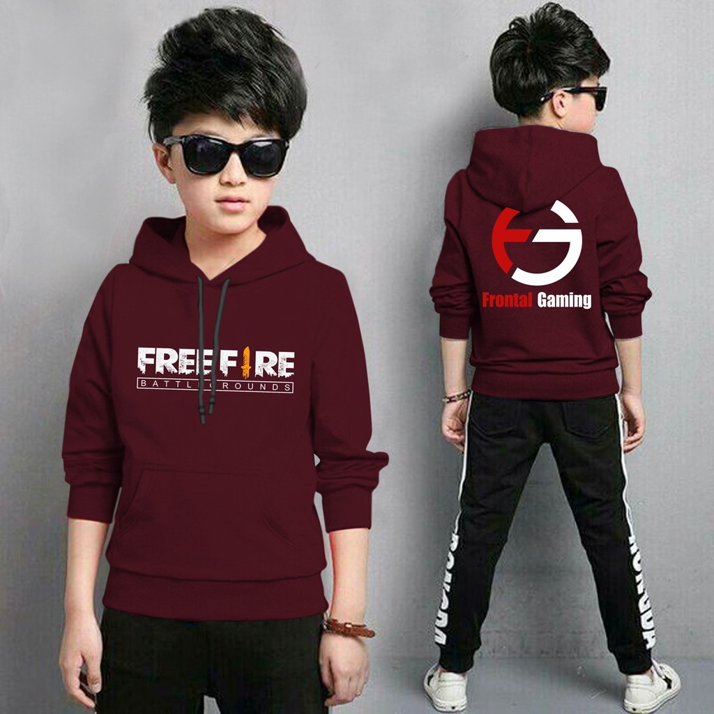 Hoodie Anak Frontal Gaming Anak Gaming Bahan Fleece Tebal /Jaket Anak Laki Laki/Jaket Anak Terbaru/4-11 TAHUN(FLAVA_STORE)