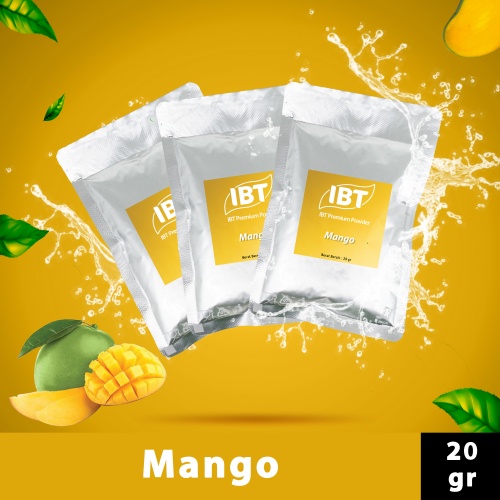 

Bahan Minuman Bubuk Rasa Mango. Mangga IBT Premium Powder Sachet