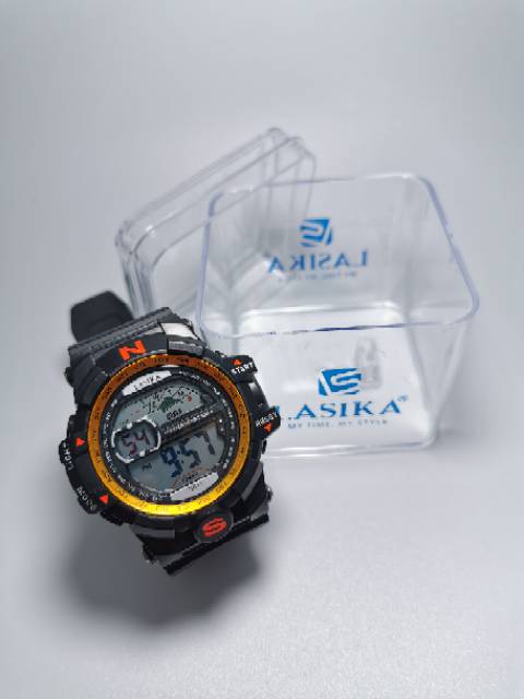 Jam tangan digital Pria Sporty water Resist Lasika 611