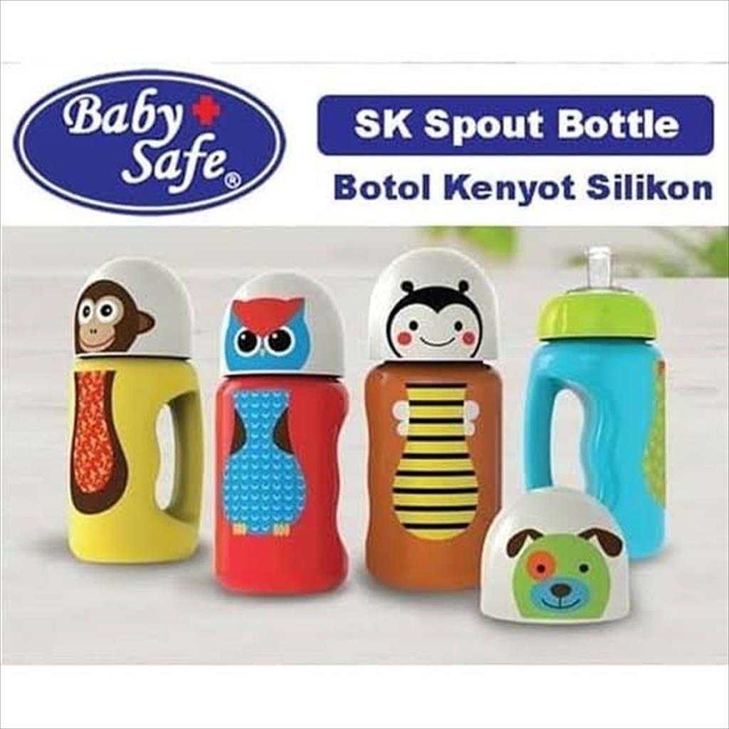 Baby Safe Bottle Silicone Spout 300ml SK005 / Babysafe botol minum anak silicone spout