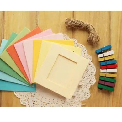 10 Frame Foto Gantung 3R + 2m tali rami