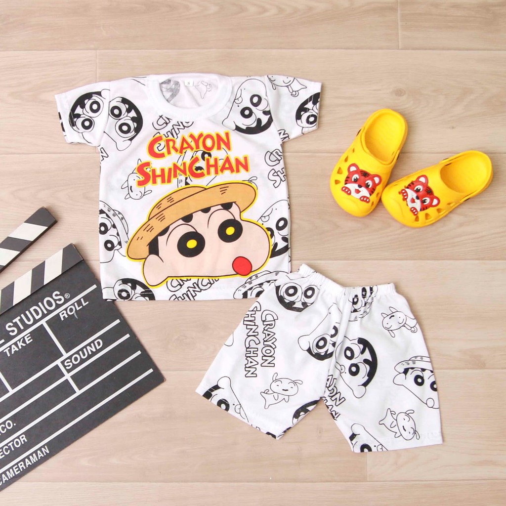 Jikialiang - SETELAN ANAK LAKI LAKI USIA 1-3 TAHUN ELLONIA GAMBAR SHINCHAN