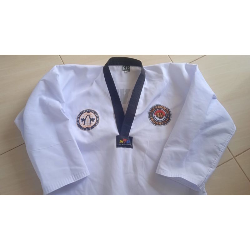 DOBOK TAEKWONDO | SERAGAM TAEKWONDO KERAH HITAM
