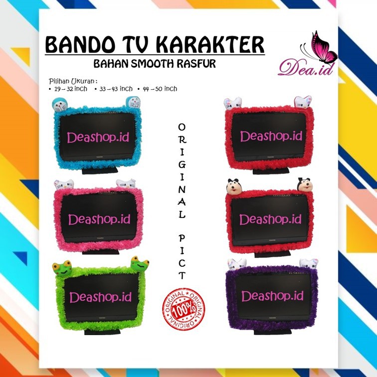 [DEASHOP] [HOME LIVING DECORATION] BANDO TV-HIASAN TV-COVER TV-PERNAK PERNIK UKURAN 19 - 56 INCH