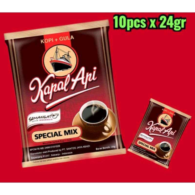 Kopi kapal Api Special Mix 10 Sachet 24g Kopi Hitam Kapal Api