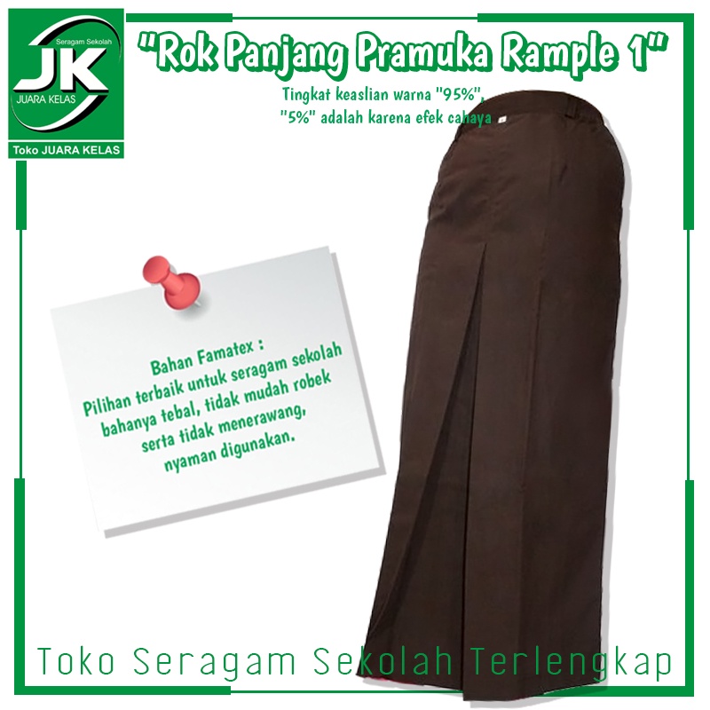 [JK] Rok Coklat SMA Span 1 Panjang - Bawahan Pramuka Seragam Sekolah Sekolah Menengah Atas Span 1