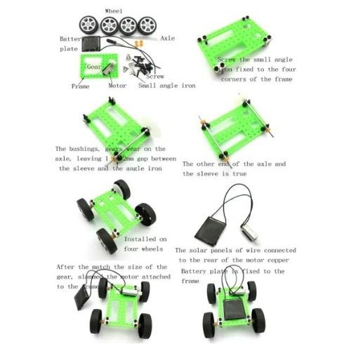 Mainan Mobil Solar Car Science Transforming  Education Toy DIY 111124