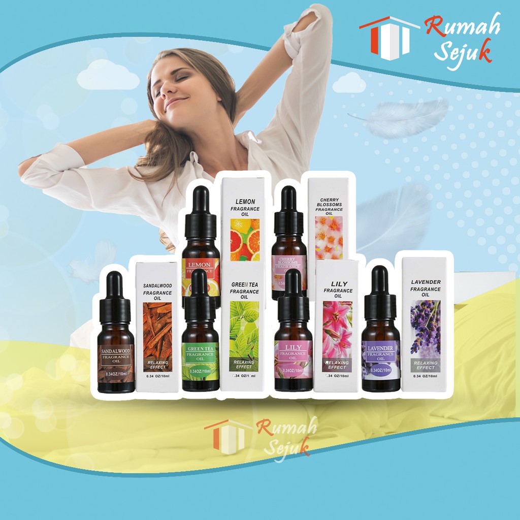 RS - Aromaterapi Pure 100% Murni &amp; Alami Air Fragrance Essensial Pengharum Pewangi Esensial Esential Oil Aromatheraphy Ruangan RS-15 10ml Defuser Humidifer Minyak Humadifier Humudifier Humdifier Difusser Essential TSLM1 TSLM2 RH-17 Kamar Taffware