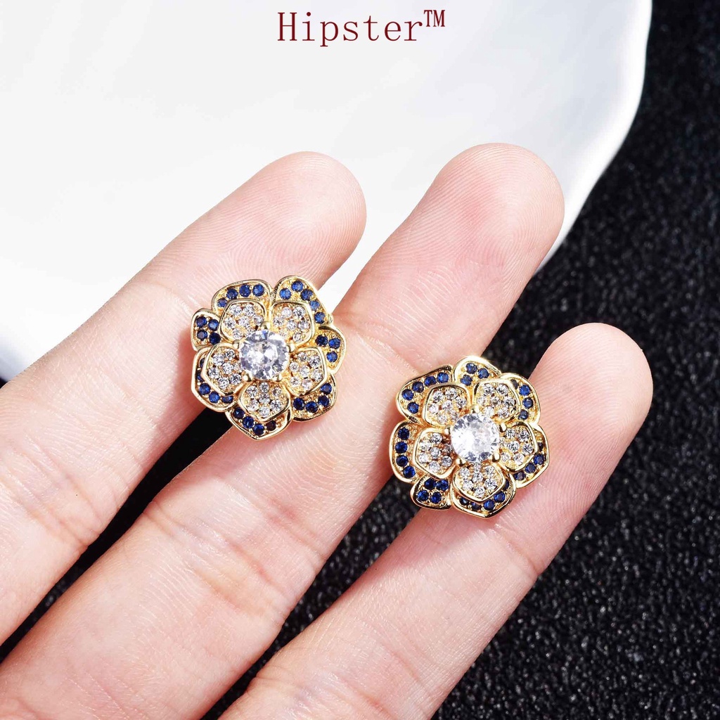 New Blue Color Moissanite 925 Silver Earrings