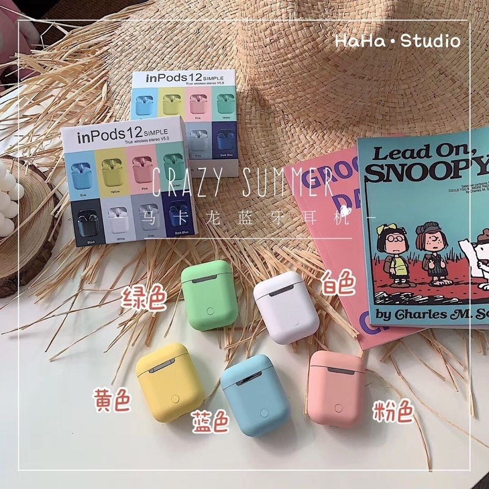 Van Gogh TWS Macaron Air Earbuds Bluetooth Earphones Headphones Wireless Original  Bass（Macaron）