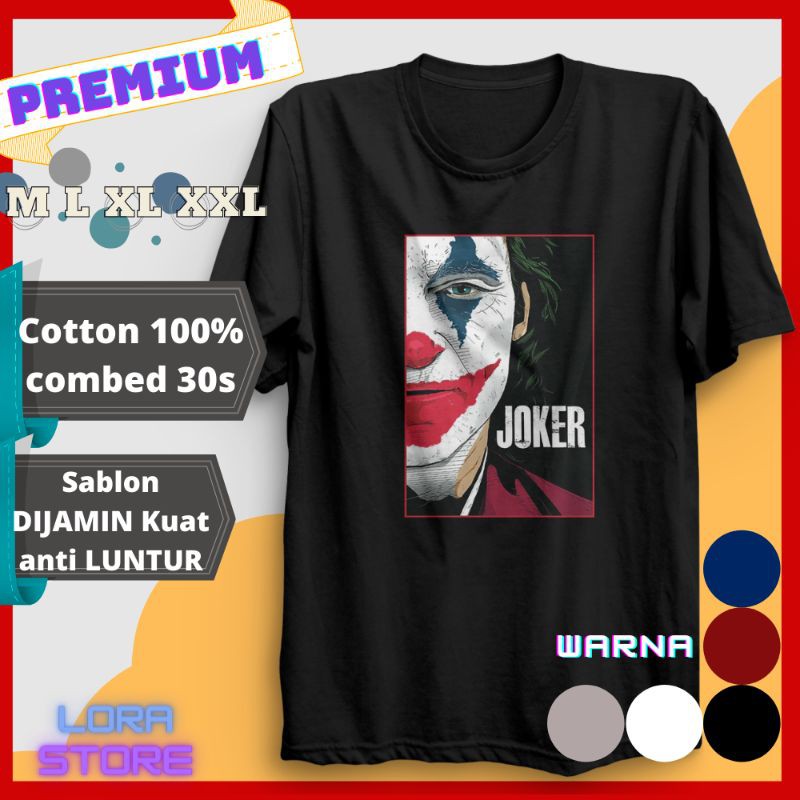 KAOS JOKER - KAOS DISTRO COWOK JOKER - KAOS REMAJA LAKI LAKI JOKER - KAOS PRIA DEWASA JOKER PREMIUM