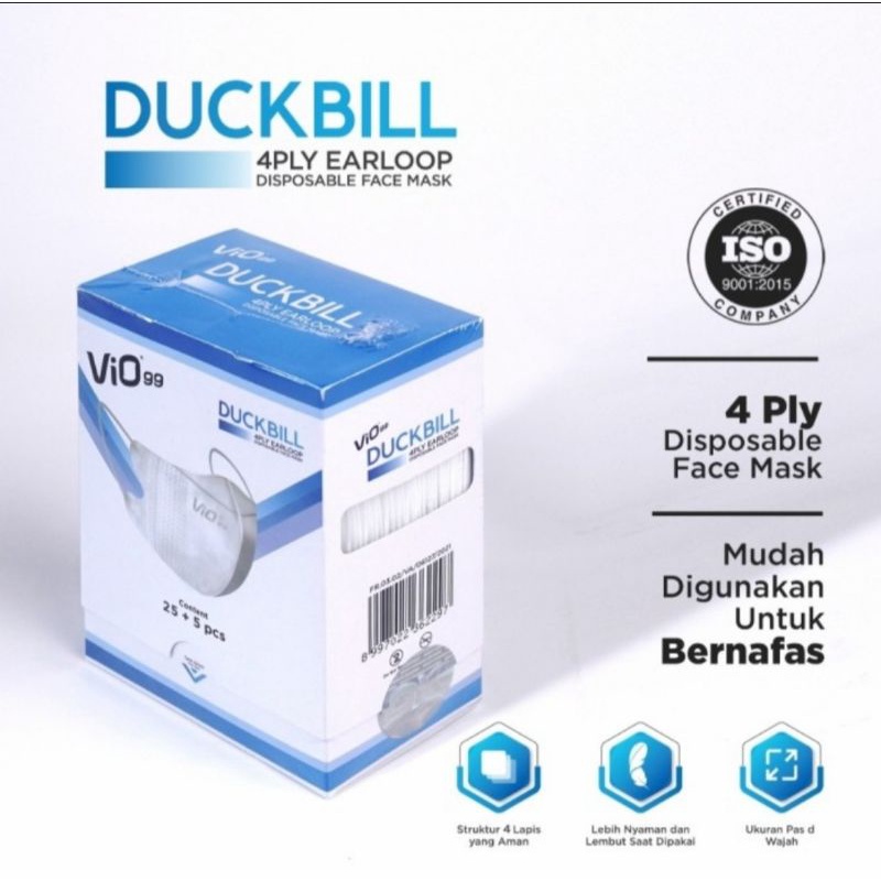 Masker Vio Duckbill 4ply isi 30