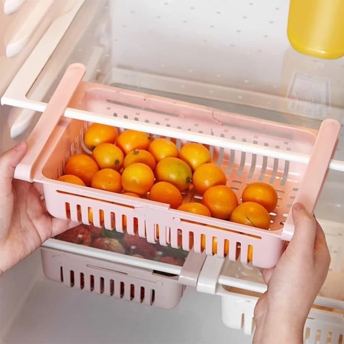 SET 4 PCS Refrigerator Retractable Storage BOX Rack Food Drink Drawer