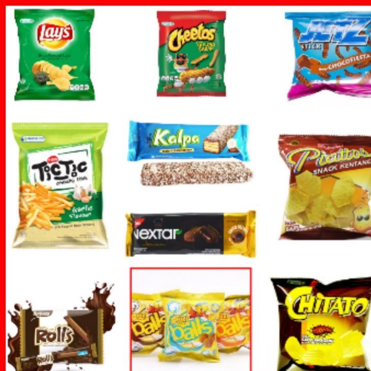 

ANEKA CHIKI BALLS CHITATO CHEETOS JETZ LAYS QTELA PIATTOS TARO SATUAN JAJANAN