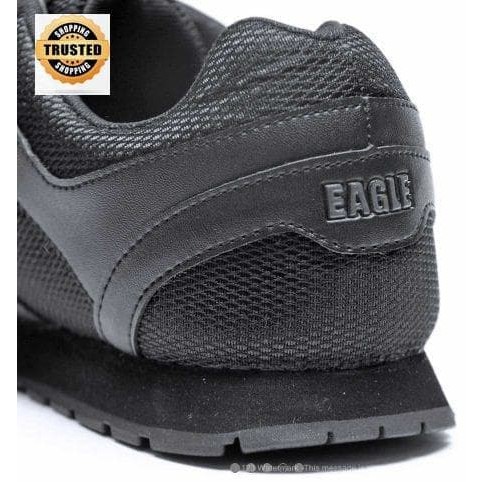 Sepatu Sekolah Hitam Polos - EAGLE GIANT UKURAN BESAR (44.45.46.47.48)