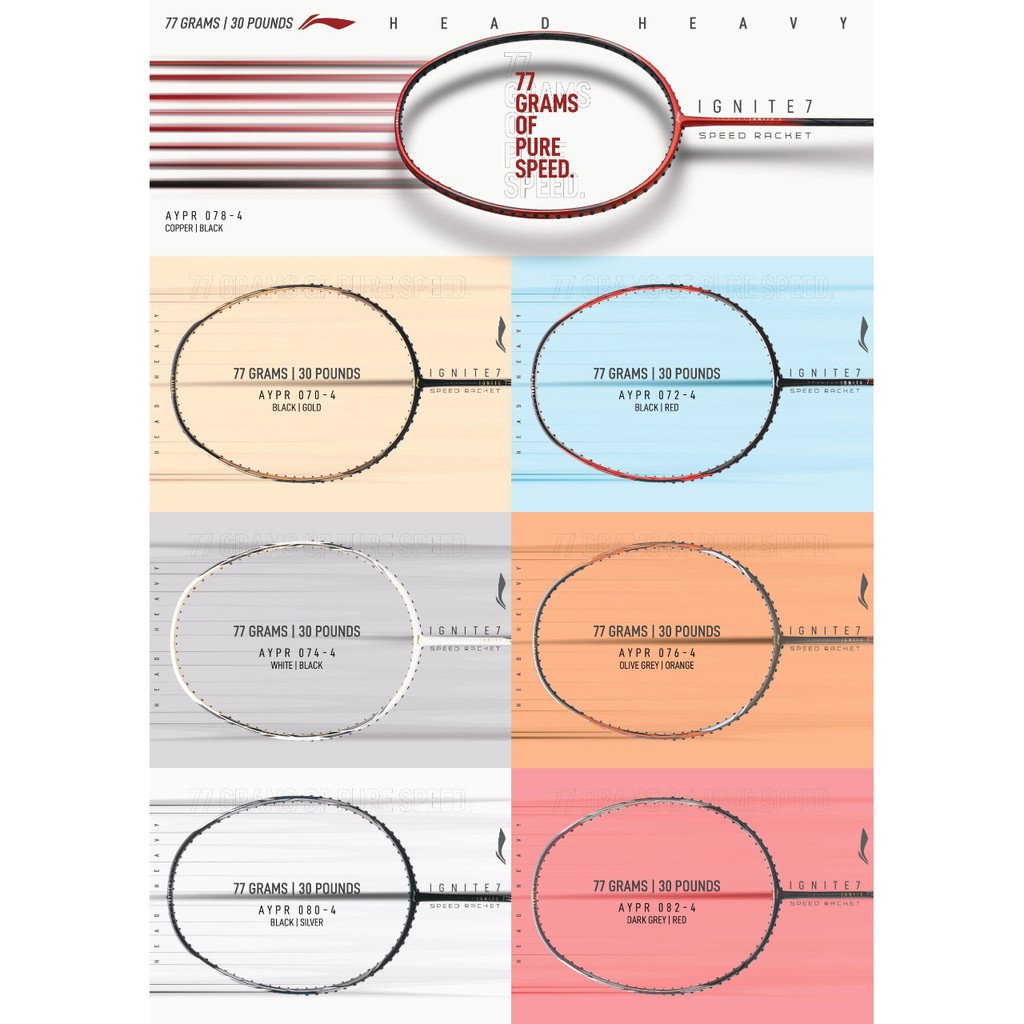 RAKET BADMINTON LINING IGNITE 7 / LINING IGNITE 7 ORIGINAL