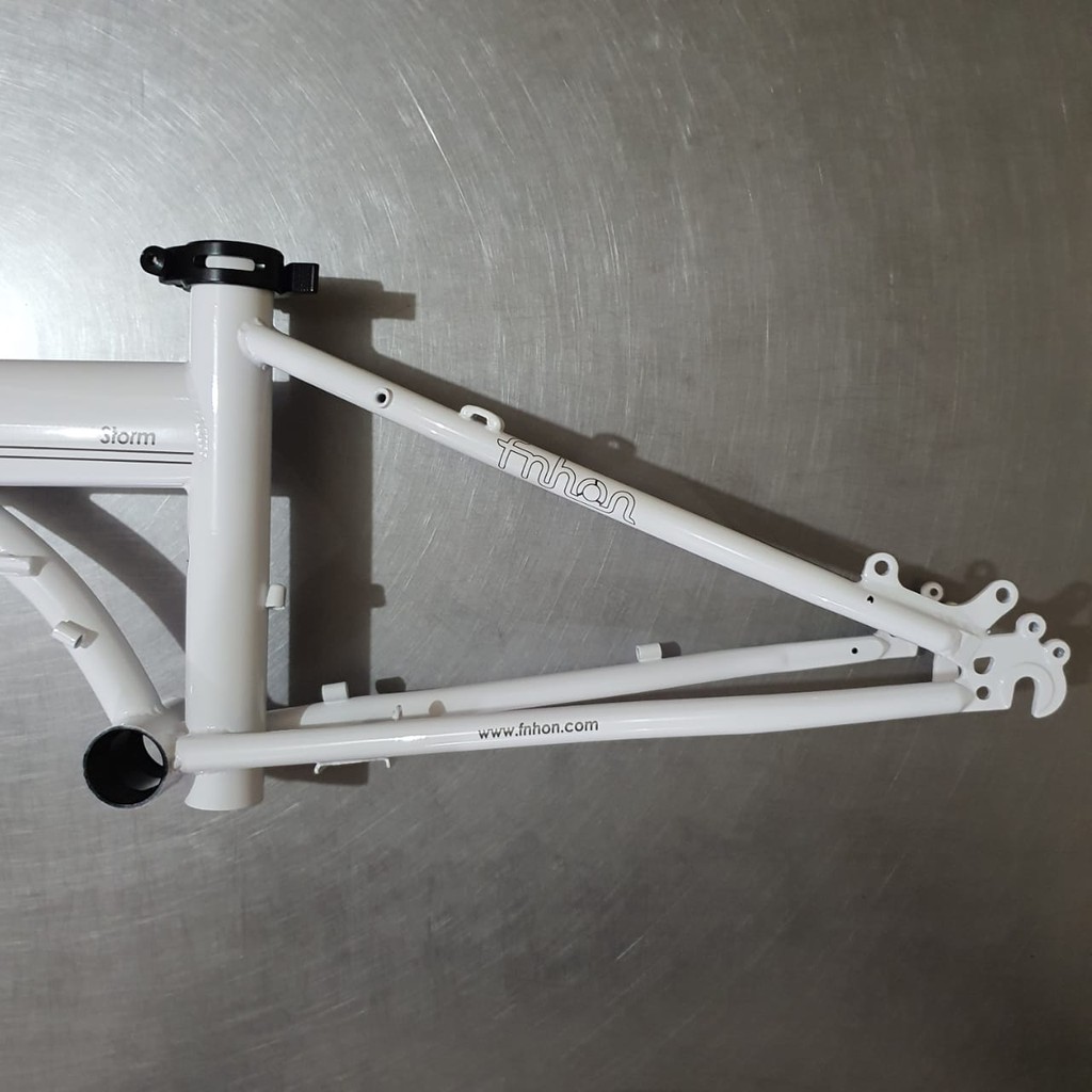 Frame fork Hp Fnhon Storm Putih White Metalic Discbrake Disc brake sepeda seli Db not Blast Gust