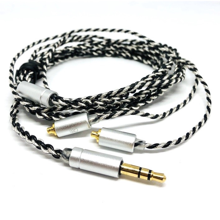 High End 120 Core MMCX Pin Crystal Copper Silver Plated Upgrade Cable