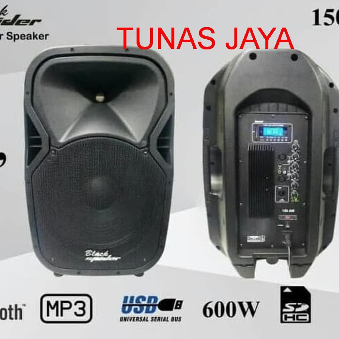 SPEAKER MONITOR AKTIF BLACK SPIDER 150 AM Harga 1 set ( Sepasang )