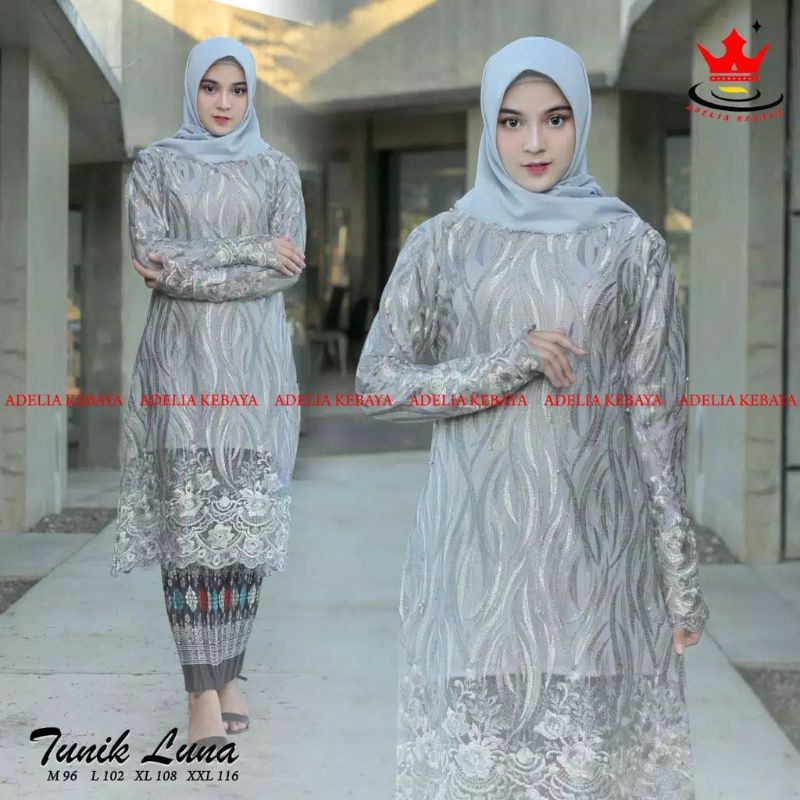 PRODUK ORIGINAL SETELAN KEBAYA TUNIK LUNA/KEBAYA KEKINIAN