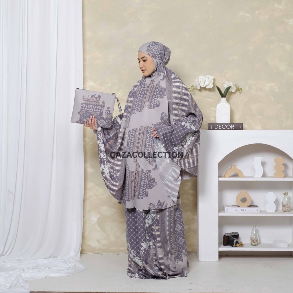 Mukena Dewasa Maxmara Luxury Premium Terbaru Motif Mewah Laser Cut