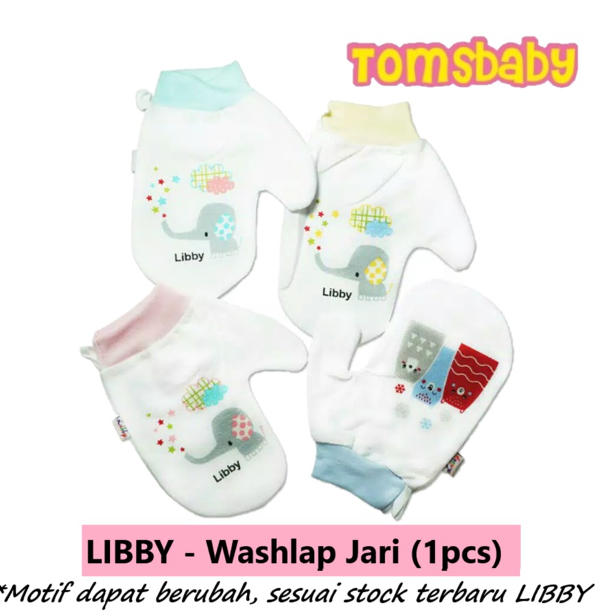 LIBBY 1pcs Washlap Bayi Cotton JARI / TANGAN