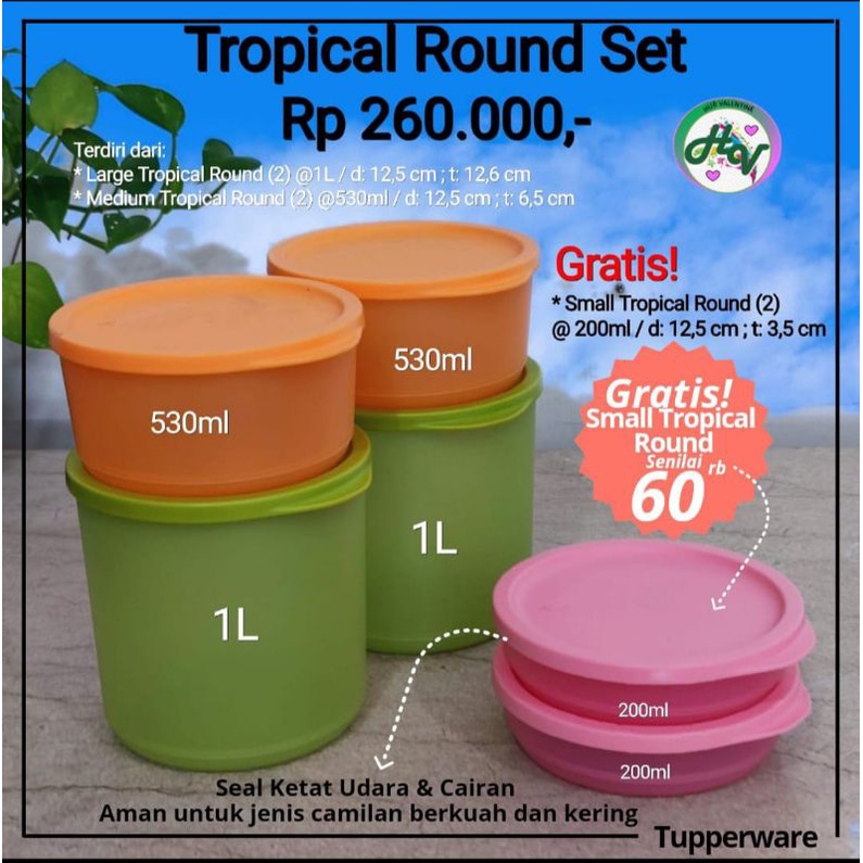 tropical round set