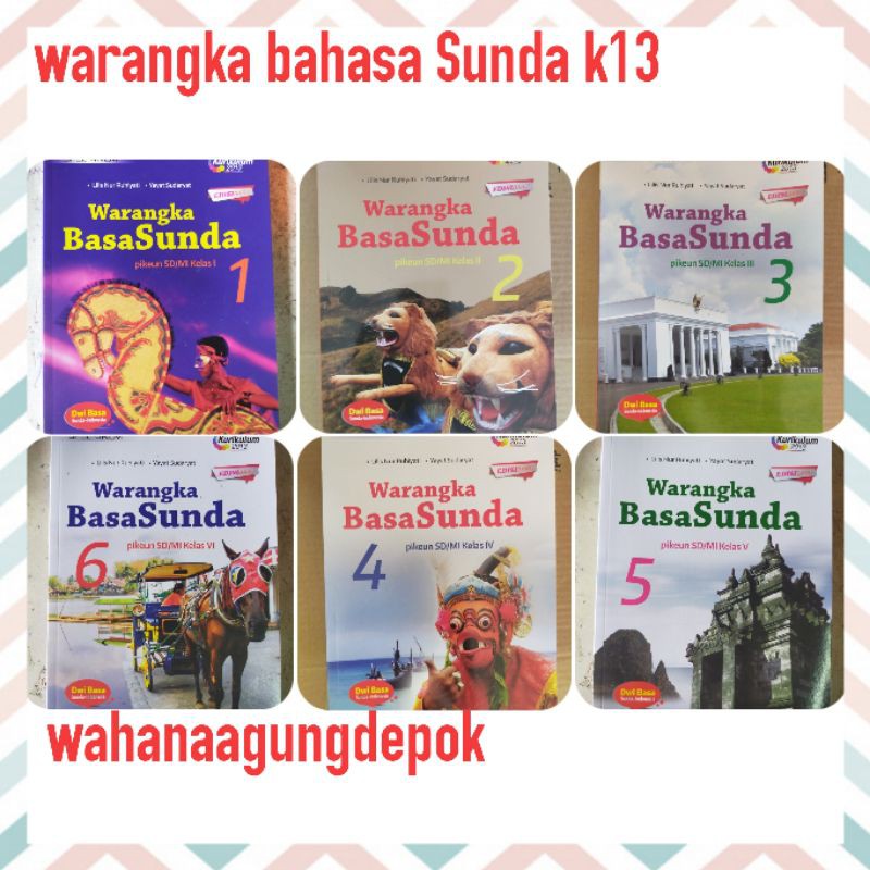 ORI harga satuan buku teks bahasa Sunda Dwi bahasa k13 kelas 1,2,3,4,5,6