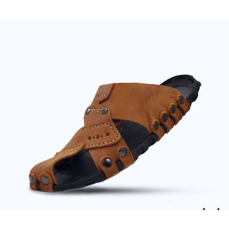 CSC ||| Sandal Slide Pria Asli Kulit | Asli Cibaduyut |