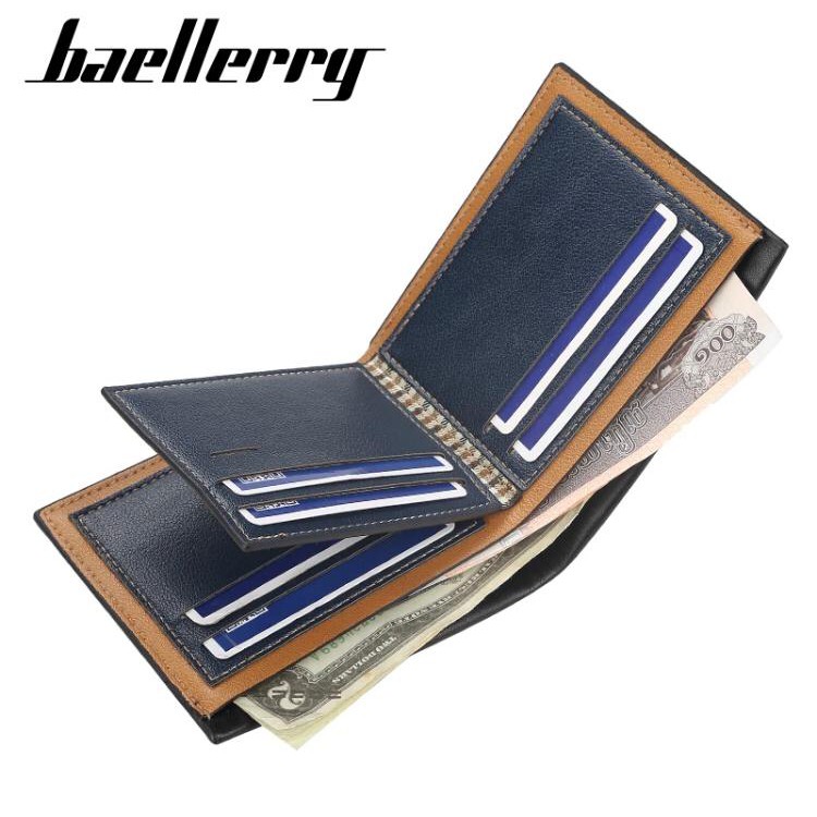 Dompet Pendek Lipat Kulit Pria Baellerry / Dompet Pria Import BLY015