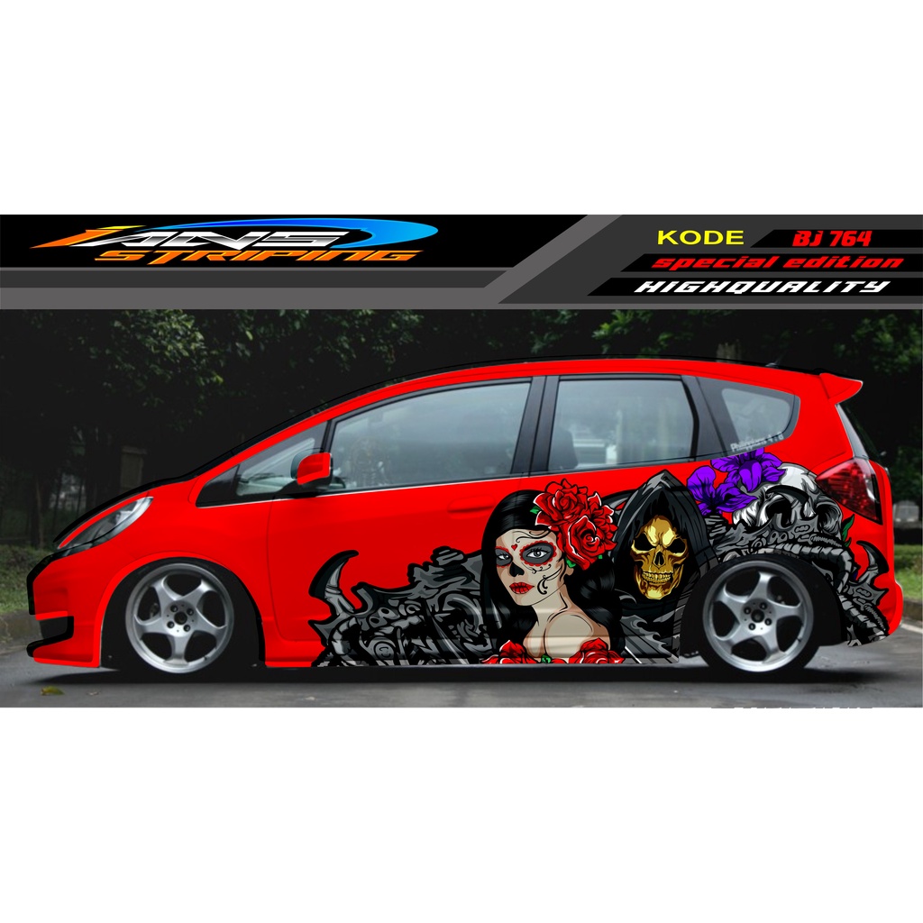 TERBARU STICKER MOBIL HONDA BRIO AGYA JAZZ AVANZA YARIS / DECAL STICKER MOBIL JAZZ / STIKER MOBIL