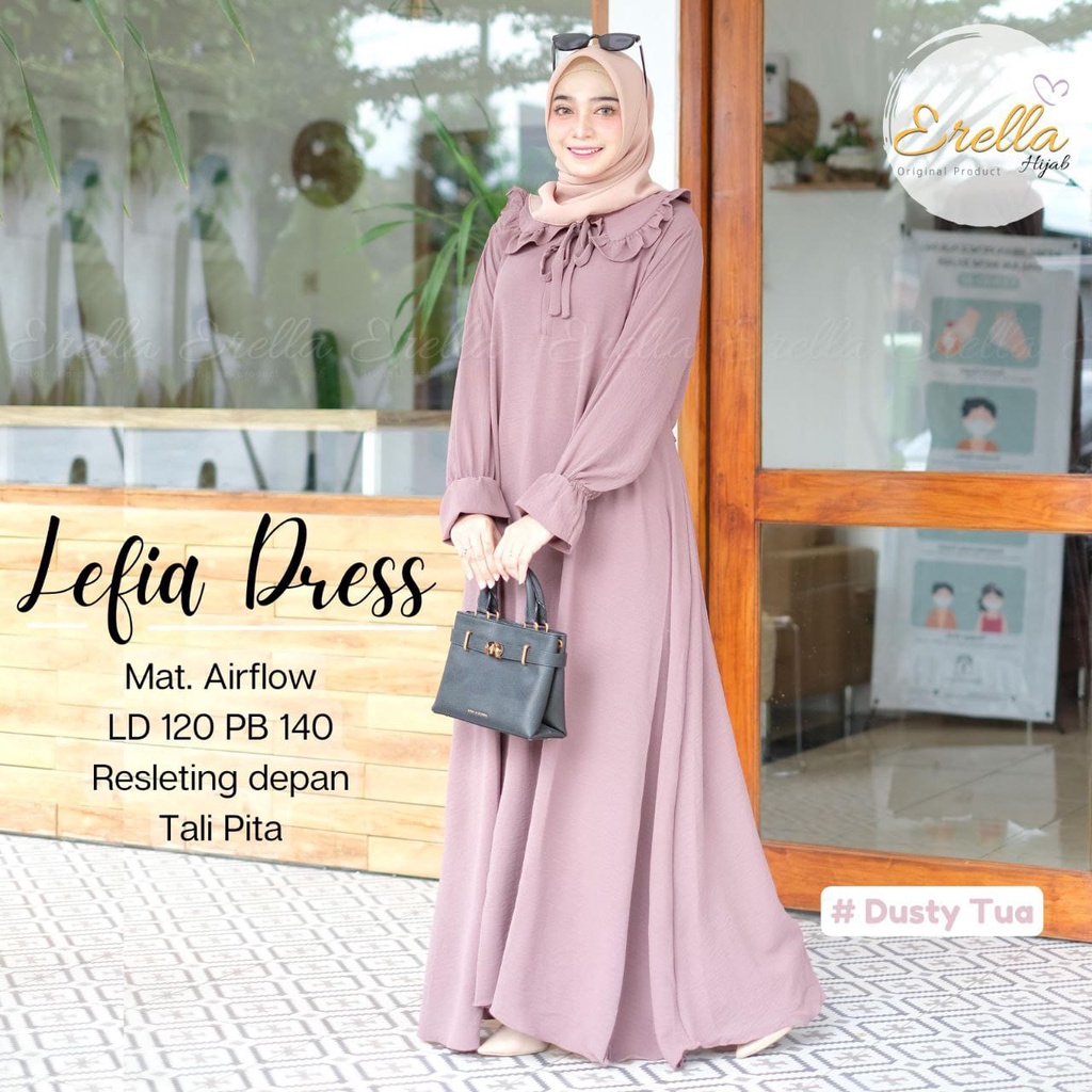 LEFIA DRESS GAMIS SYARI ORI BY ERELLA HIJAB