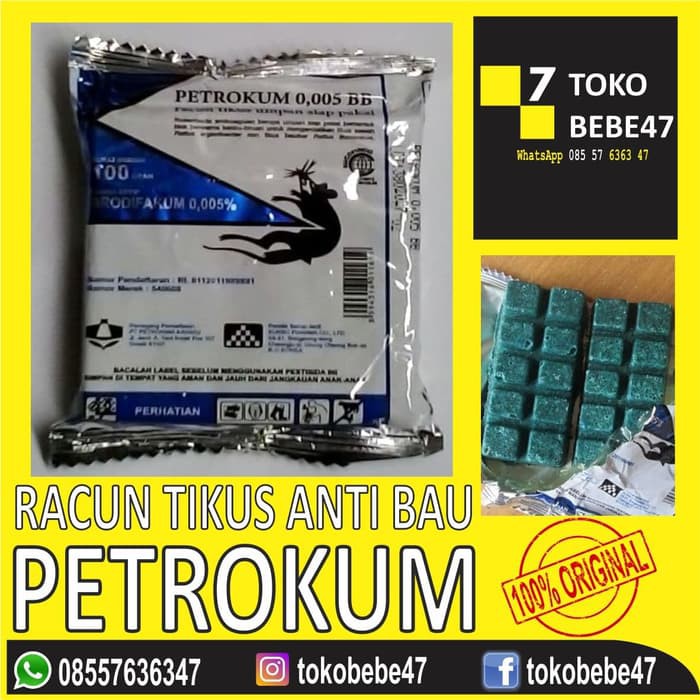 100% ASLI Racun Tikus Anti Bau RACUN TIKUS PETROKUM BB / TIDAK BAU