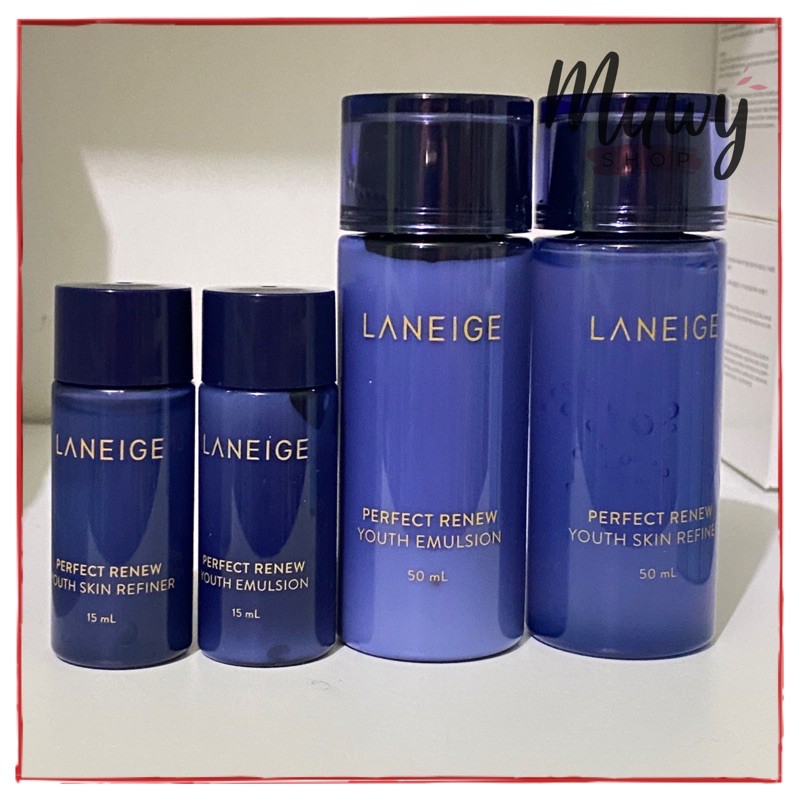 Laneige Perfect Renew Youth Anti Aging duo Set ( Emulsion 50ml 100ml + Perfect Renew Youth Refiner 50ml 120ml )