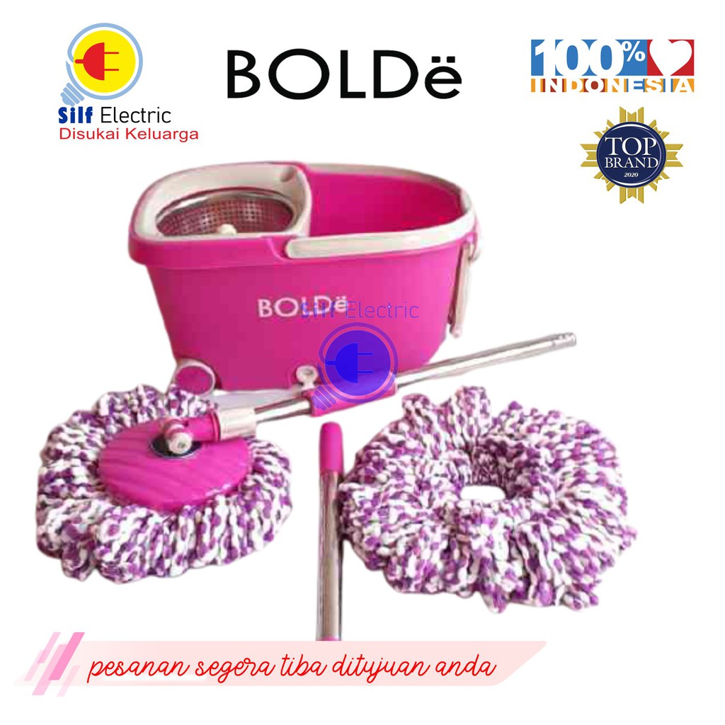 Super MOP BOLDe DELUXE +|Stainless, Dispenser, Drainase, Penarik, Roda -  MURAH