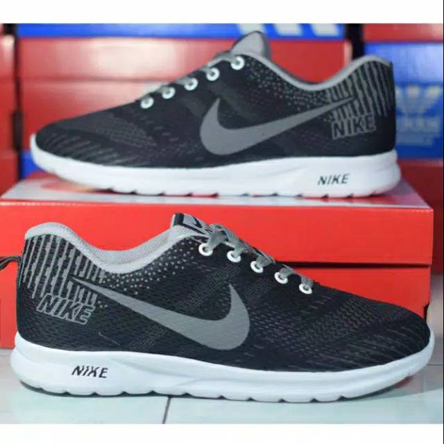 PROMO SIZE 39 !!! NIKE RUNNING HITAM ABU