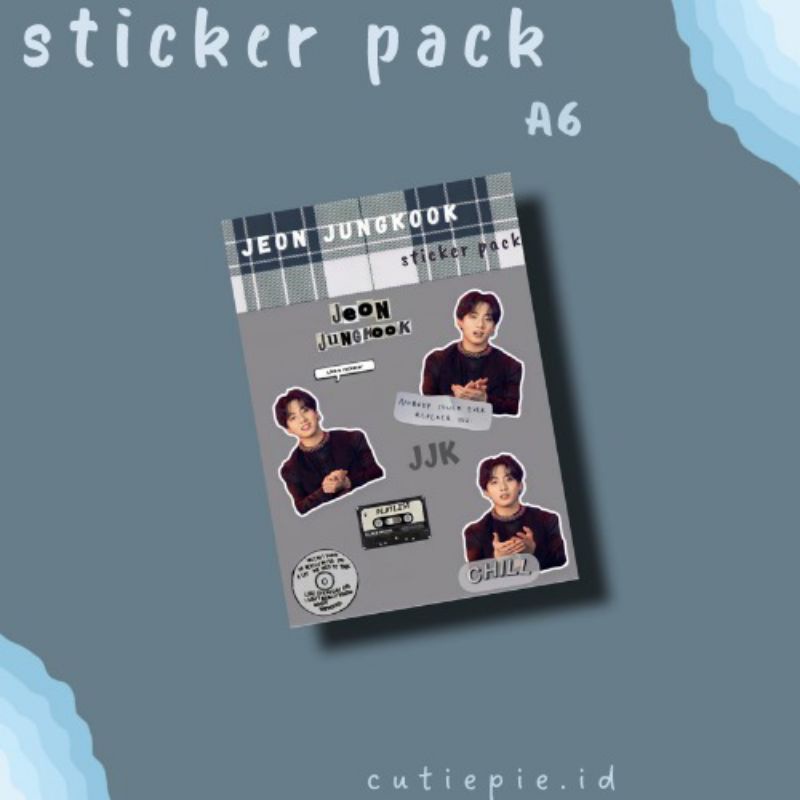 

[ready stock] DECO STICKER A6 JEON JUNGKOOK BTS JK VER 2 STIKER VINLY STICKER DEKORASI DAILY JOURNAL STIKER FANMADE