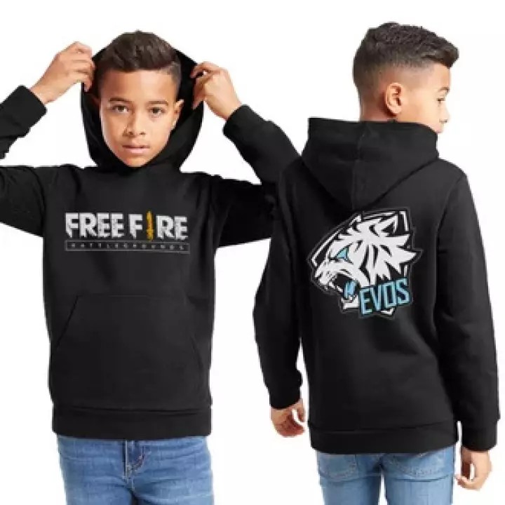 Sweater Anak Hoodie Free Fire Laki Laki Evos Murah Usia 5 6 7 8 9 10 11 12 13 Tahun