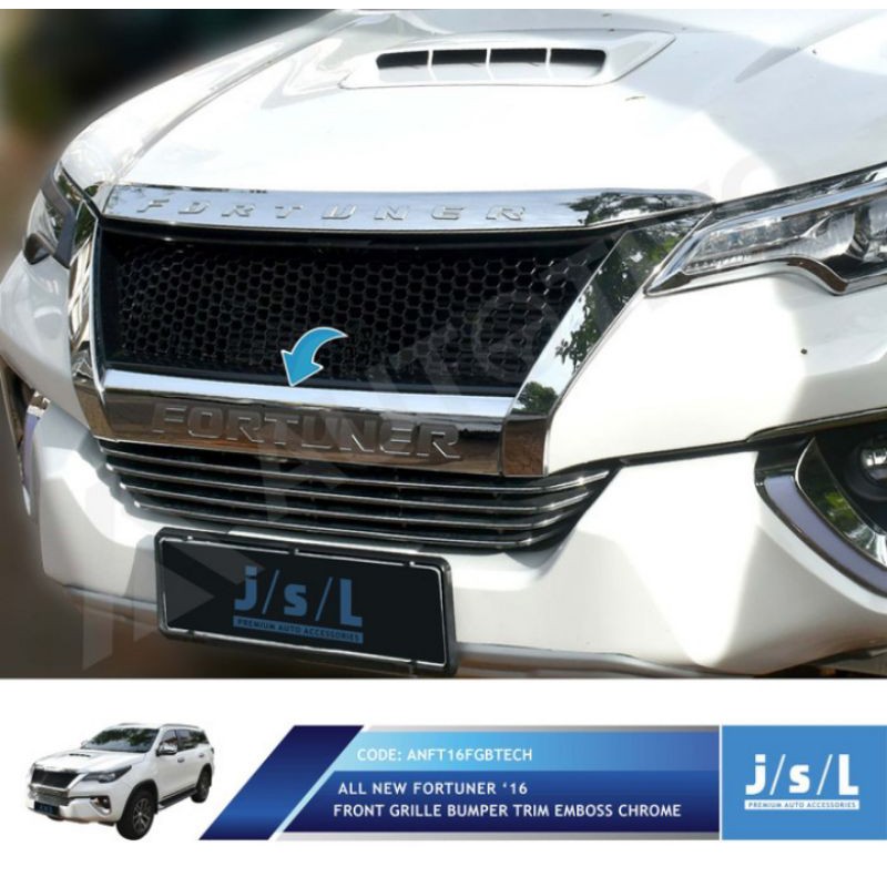 All New Fortuner Lis grill depan front grille bumper trim EMBOSS JSL